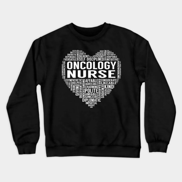 Oncology Nurse Heart Crewneck Sweatshirt by LotusTee